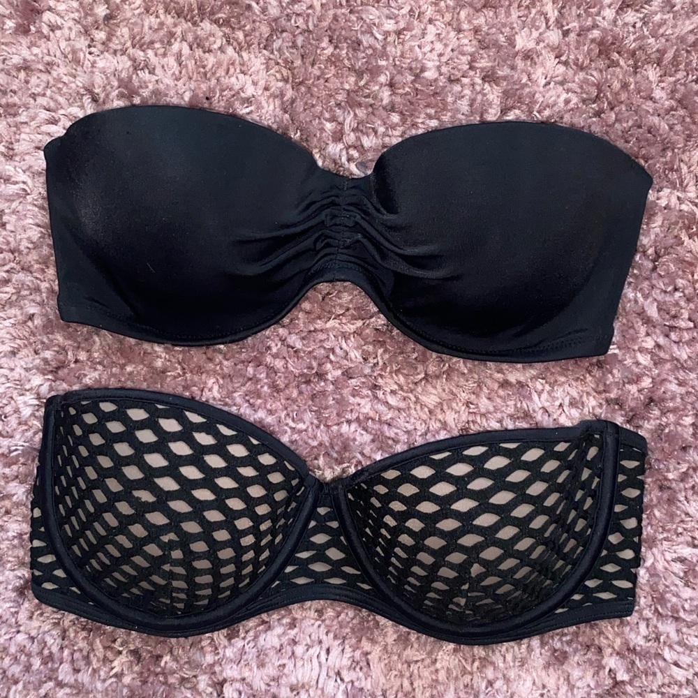 Strapless swim tops